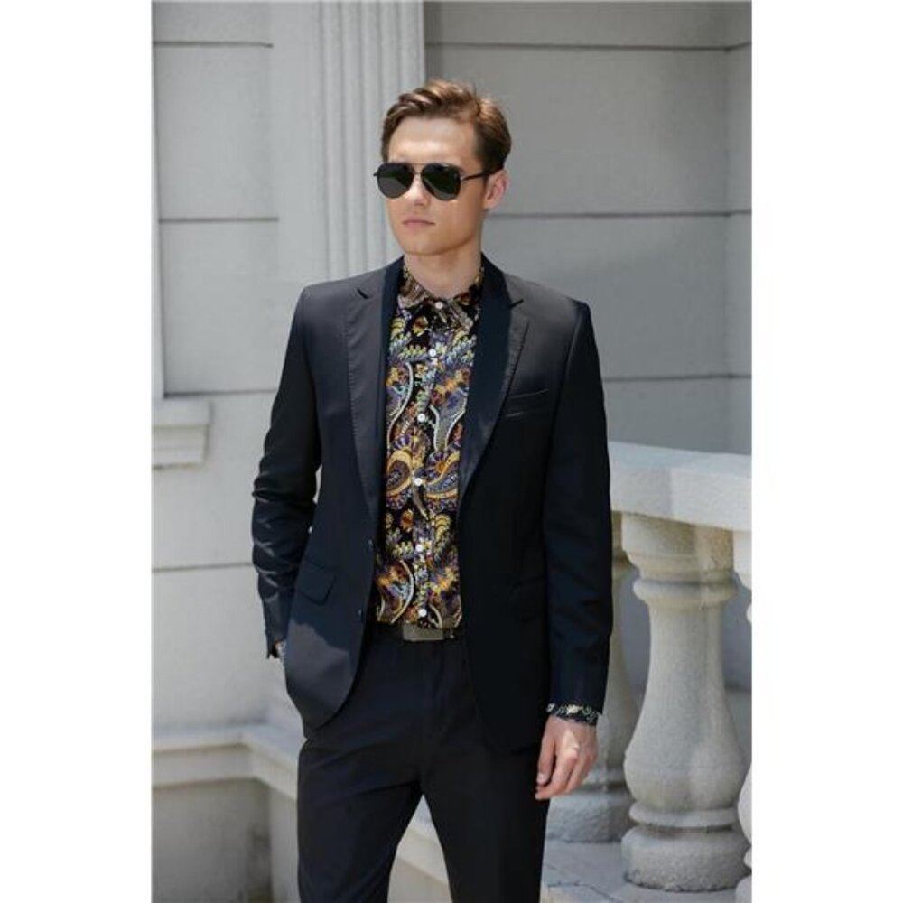 NEW Shiny Silky Satin Shirt for Men Stretchable - Picture 6 of 7